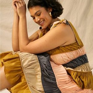 NWT Anthropologie Let Me Be Letizia Colorblocked Mini Dress 18W